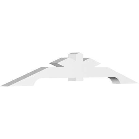 Ekena Millwork Vanguard Architectural Grade PVC Gable Bracket, 72"W x 12"H x 4"D x 4"F, 4/12 Pitch GBP072X12X0404VAN00
